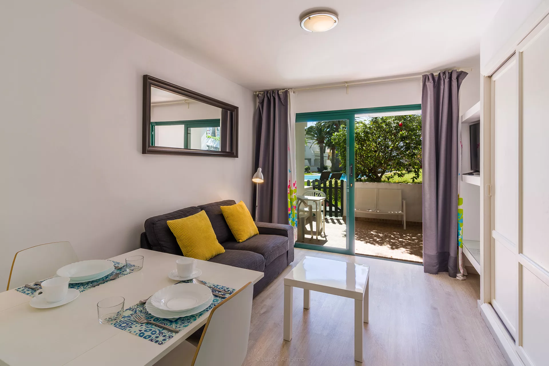 Apartamento estudio con terraza. Apartamentos Los Rosales, Los Cancajos. La Palma, Islas Canarias